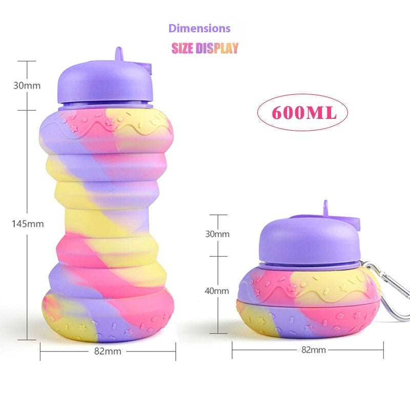 Creative Silicone Foldable Outdoor Sports Portable Travel Water Bottle