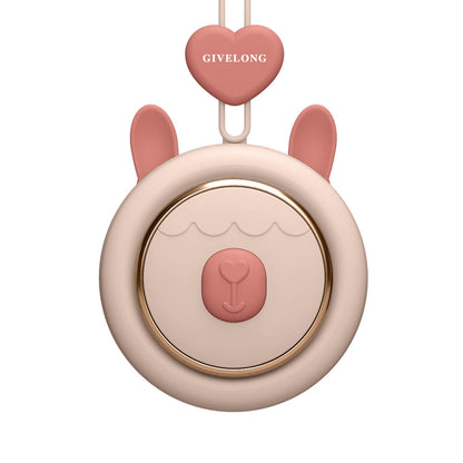 Mini Bladeless Neck Band Fan Hands-free Cute Pet Hanging Rope Portable USB Charging Fans 3rd Gears Speeds Ventilate Rechargeable