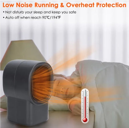 500W Portable Electric Space Heater Mini Desktop Fan Heater Personal Small Space Heater For Home Office