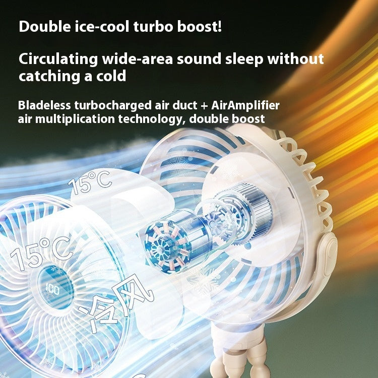 Mute Clip-on Portable Octopus Mini Stroller Fan