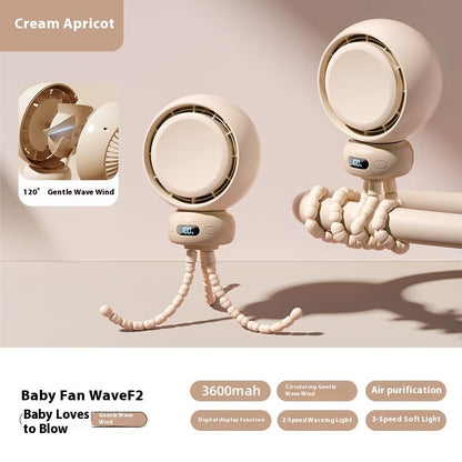 Mute Clip-on Portable Octopus Mini Stroller Fan