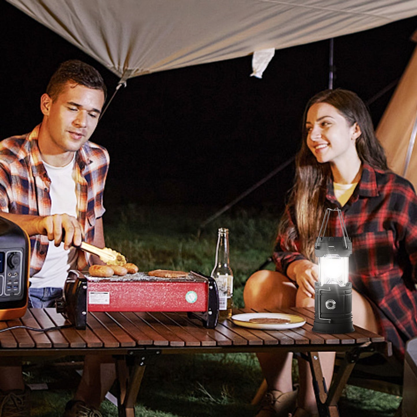 LED Camping Lanterns Portable Rechargeable Lights As Battery Bank 4 PCs