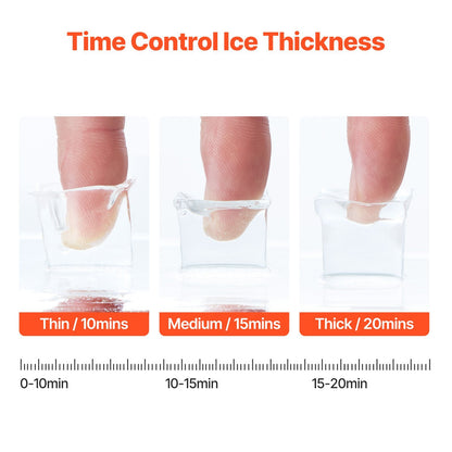 Portable Countertop Ice Maker 50Lbs 24H Self-Cleaning With 3 Sizes Ice Cube