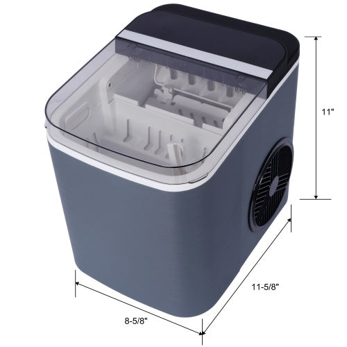 Ice Maker Countertop, Portable Ice Machine, Self-Cleaning Ice Makers With Basket And Scoop, 9 Cubes In 6 Mins, 26 Lbs Per Day, Ideal For Home, Kitchen,ETL And FDA Certificate.