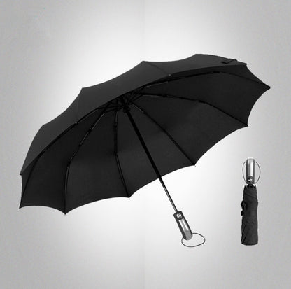 Wind Resistant Folding Automatic Umbrella Rain Women Auto Luxury Big Windproof Umbrellas Rain For Men Black Coating 10K Parasol