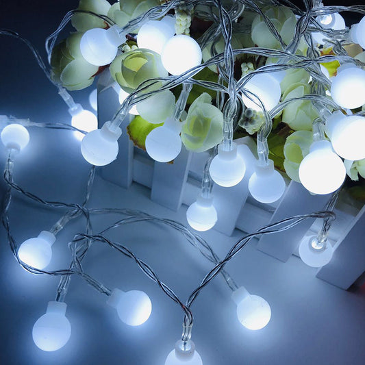 LED Ball String Lights Outdoor Waterproof Camping Ambience Light Camp Decorative String Lights Christmas Decoration Colored String Lights