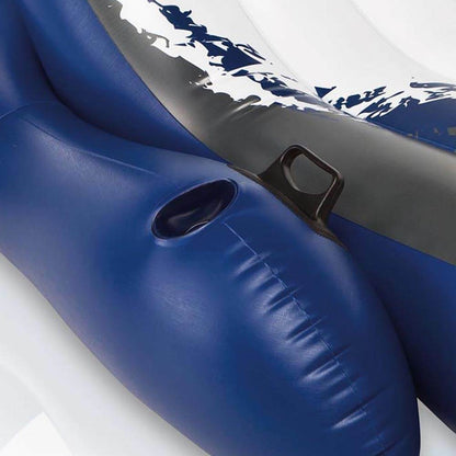 Single Folding Backrest Lounger Inflatable Floating Row Bed
