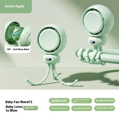 Mute Clip-on Portable Octopus Mini Stroller Fan