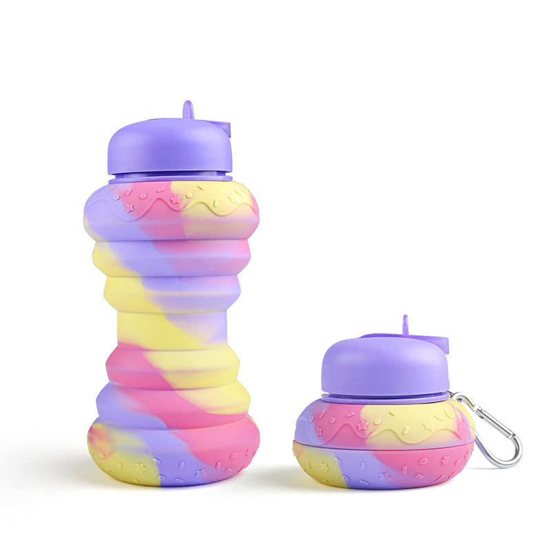 Creative Silicone Foldable Outdoor Sports Portable Travel Water Bottle