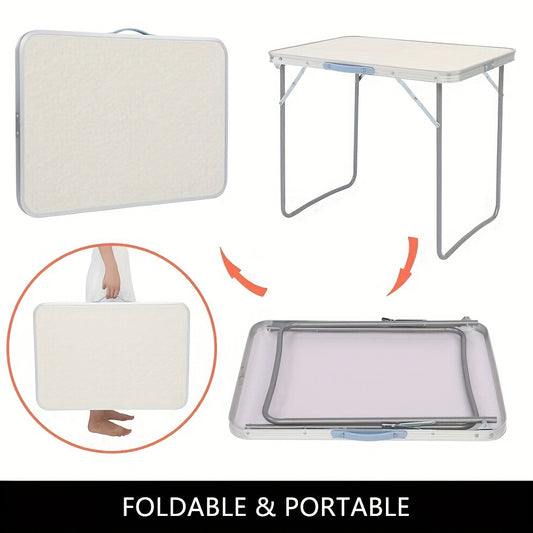 Aluminum Portable Folding Camping Table With Handle, Providing Extra Storage Space For Large Picnic Tables