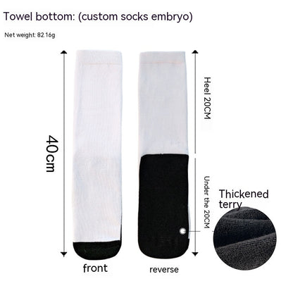 Thermal Transfer Blank Socks Embryo Socks