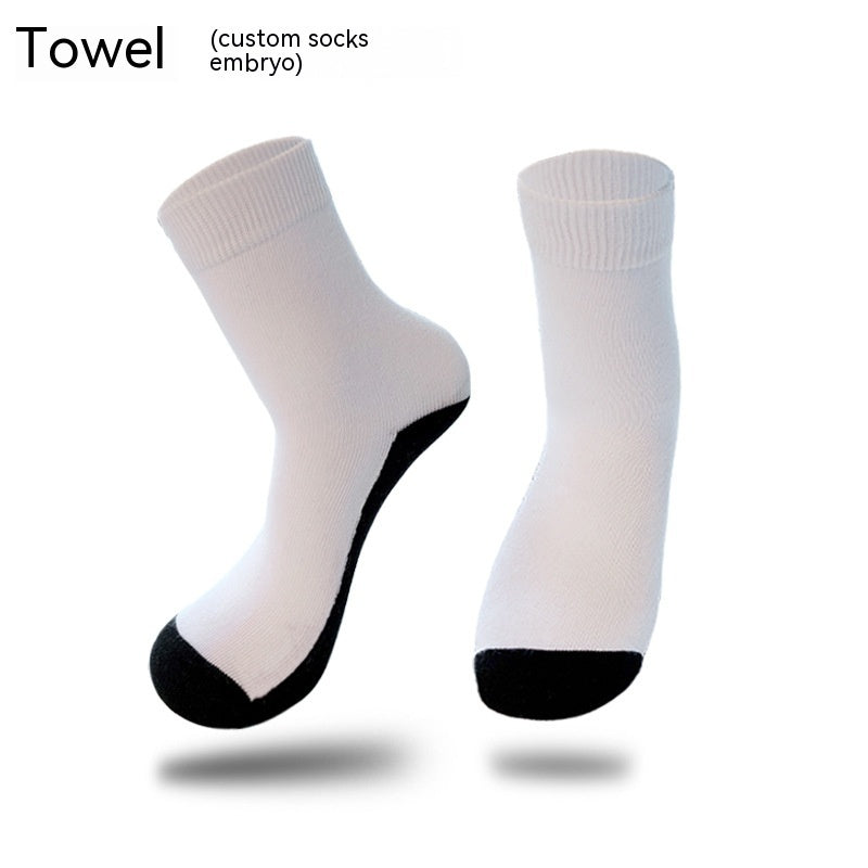 Thermal Transfer Blank Socks Embryo Socks