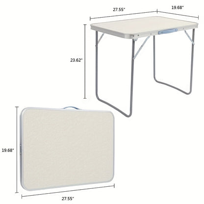 Aluminum Portable Folding Camping Table With Handle, Providing Extra Storage Space For Large Picnic Tables