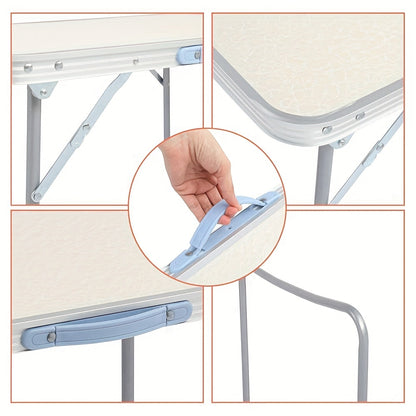 Aluminum Portable Folding Camping Table With Handle, Providing Extra Storage Space For Large Picnic Tables