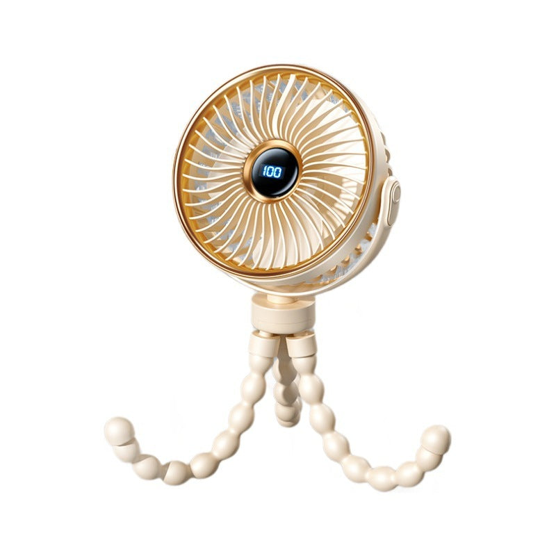 Mute Clip-on Portable Octopus Mini Stroller Fan